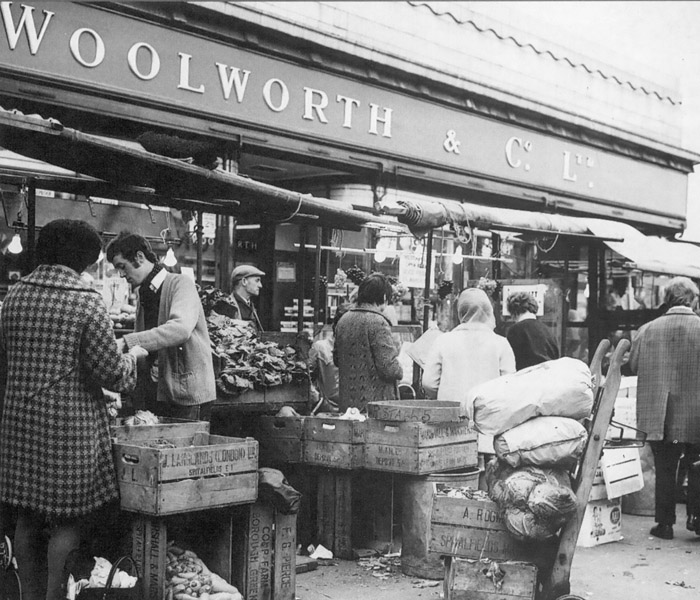 A busy Saturday at the Woolworth store in High Street, Lewisham, South East London