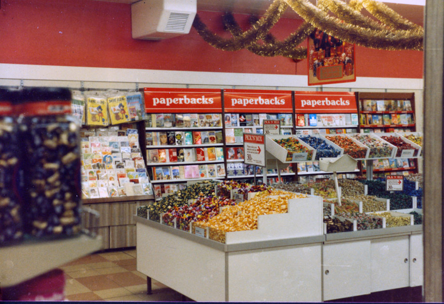 Pic'n'Mix Weigh out Candy at F.W.Woolworth Catford, S.E. London in 1983